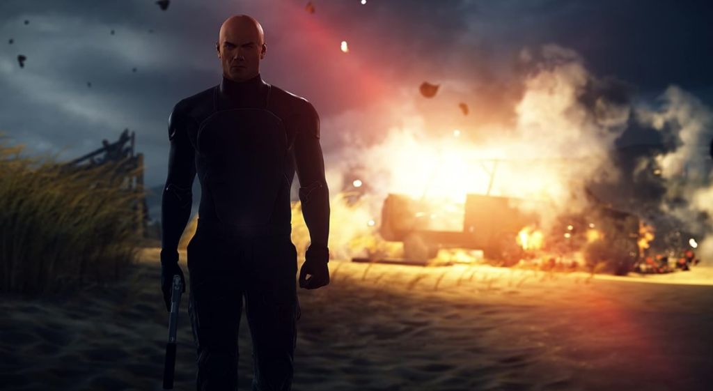 In-game battle scene from Hitman 3 showcasing its dynamic combat system